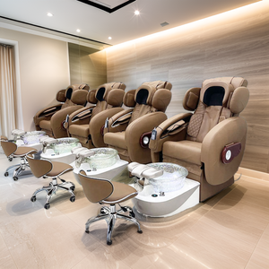 Moderner Luxus Beauty Nagelstudio Elektrischer Neigbarer Ablasspumpen-Wirbelloser Whirlpool Maniküre Fuß-Spa Massage Pediküre Stuhl - Product Image 2