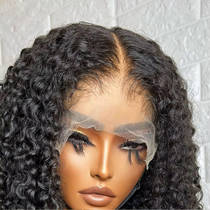 Perruque bouclée en cheveux vierges avec closure HD 13x6/13x4/5x5, dentelle française sans colle, pré-épilée, <span class=keywords><strong>Bye</strong></span> <span class=keywords><strong>Bye</strong></span> Knots - Product Image 3