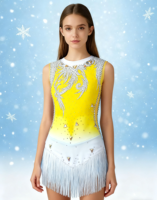 Gymnastique professionnelle pour femmes Ballet danse jupe filles Figure patinage sur glace compétition robe artistique rythmique robe porter