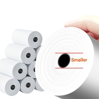 Papier thermique haute blancheur 2 1/4 pouces (57x40mm) 48 g/m² sans BPA, simple couche, 100 % pâte de bois pour terminal de point de vente et supermarché