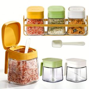 High Borosilicate Glass Condiment Kitchen Storage 300ml <b>Spice</b> Container Sugar Salt Pepper Herbs Seasoning <b>Jar</b> With Spoon & Lid - Product Image 1