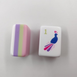Jeu de Mahjong Nacré Irisé - Tuiles Acryliques à Effet de Couleur Changeante avec Supports - L'Événement Ultime pour une Soirée de Jeu Esthétique - Product Image 1