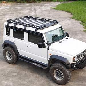 อุปกรณ์ตกแต่งภายนอกรถยนต์ TELLIKA อินเดีย สำหรับรถ <span class=keywords><strong>Suzuki</strong></span> Jimny รุ่นใหม่ ปี <span class=keywords><strong>2023</strong></span> 2024 5 ประตู  ทำจากอะลูมิเนียม พร้อมชุดไฟ LED  แร็คหลังคาสำหรับบรรทุกสัมภาระ - Product Image 4