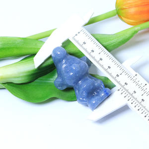 Aventurine bleue naturelle Offres Spéciales schtroumpfs sculpture sculptée à la main cristal Sodalite sculpture pour cadeaux <span class=keywords><strong>de</strong></span> dessin animé - Product Image 4