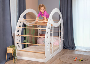 Cama de escalada Montessori Cama de gimnasio con Pared de escalada Marco de cama de juego para niños - Product Image 6