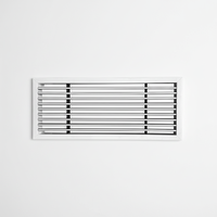 Grille de ventilation linéaire en aluminium blanc sur mesure avec barres horizontales pour retour et alimentation HVAC mural et plafond