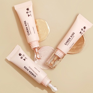 Resaltador líquido con logotipo personalizado, resaltador líquido de color rosa, crema de alto brillo, marca privada, novedad - Product Image 1