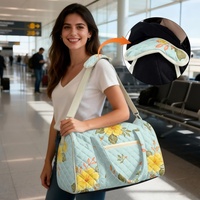 Sac de voyage matelassé personnalisé avec imprimé tropical Ilima d'Hawaï, style Art déco floral, pour le shopping, les voyages et le transport quotidien
