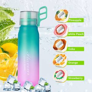Ideas de Productos Nuevos 2025 Botella de Agua de Plástico Tritan con Cápsula de Sabor, Botella de Agua con Aroma a Fruta para Gimnasio - Product Image 3