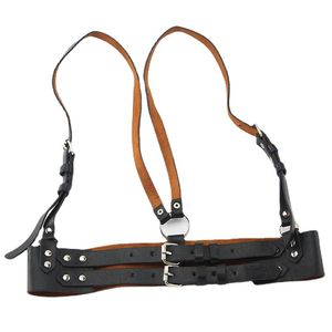 Ceinture Corset Harnais en PU pour Femme, Multi-Bretelles, Double Boucle Ardillon en Alliage, Style Urbain Sombre Européen, Ceintures Quotidiennes pour la <span class=keywords><strong>Taille</strong></span> - Product Image 4