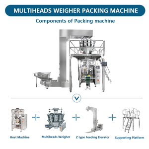 Machine d'emballage verticale entièrement automatique pour sachets de 1 kg, 2 kg, 5 kg de grains de café, céréales, riz, aliments surgelés, frites - Product Image 4