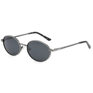 Unisex <b>Round</b> Metal <b>Frame</b> <b>Sunglasses</b> Brown Gradient Lenses 100% UV Protection Retro Casual Style for Adults - Product Image 4