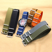 Bracelets de montre en nylon côtelé couleur bordeaux vintage, tissés rayés, en tissu monobloc, 18mm 20mm 22mm, double boucle