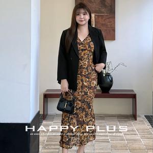 Robe fourreau à imprimé floral Happy Plus, col en V, grande taille, nouvelle collection automne 2025 pour femmes, N8803 - Product Image 1