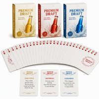 Cartes à Jouer Professionnelles Personnalisées Haut de Gamme Écologiques et Durables à Coins Arrondis avec Illustration Bière 'Premium Draft'