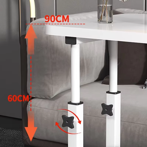 Shaohua 23,6x15,7x23,6-35,4 Zoll <span class=keywords><strong>Computer</strong></span> High <span class=keywords><strong>Desk</strong></span> mit Lager regal MDF Nachttisch Sofa Seite Mobiler Sitzt isch mit Rädern - Product Image 2