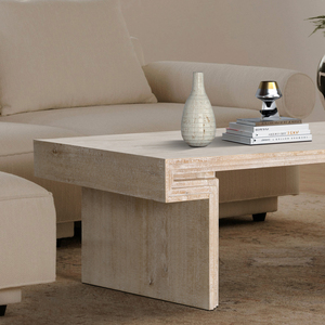 Vintage Industrial Coffee <b>Table</b> Reclaimed Wood Rectangular Double Tier Rustic Design - Product Image 3