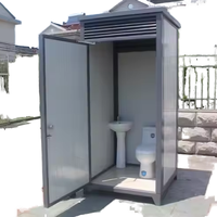Toilettes portables écologiques de style chinois moderne pour extérieur, bureau, parc, appartement, école, hôpital, en panneaux sandwich d'acier durables