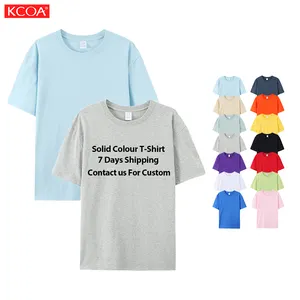 T-shirt col rond à manches courtes T-shirt unisexe T-shirts unis vierges en coton personnalisés T-shirt imprimé pour hommes