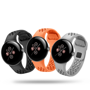 สายนาฬิกาข้อมือซิลิโคนแบบมีรูระบายอากาศสำหรับ <span class=keywords><strong>Google</strong></span> Pixel Watch3/4 สายรัดกีฬากันน้ำ - Product Image 4