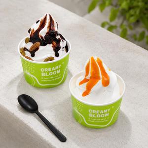 Vasos de Papel Verdes Personalizados para Helado, Yogur, Postres y Panadería, con Impresión de Logotipo, Venta al Por Mayor, Proveedor de Fábrica - Product Image 5