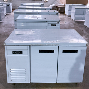 Gabinete de cocina comercial con diseño de mesa de metal de acero inoxidable Tratamiento de Superficie cepillada Refrigeración por aire para cocinas - Product Image 1