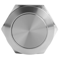 Ultra-mince IP65 12V 24V DC alimentation autobloquante éclairée marche/arrêt avec interrupteur à bouton-poussoir personnalisé à double Led avec halo LED
