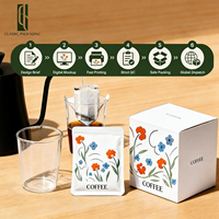 Sachets de café filtre imprimés sur mesure avec boîte d'emballage extérieure – Faible MOQ, emballage portable pour sachets de café de 10g pour torréfacteurs