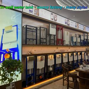 절수형 숨겨진 초박형 디자인, 내장형 물탱크, 이중 플러시 플라스틱 벽 탱크, 욕실 화장실 사용에 적합 - Product Image 3