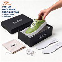 Baskets décontractées pour hommes en cuir véritable perforé respirant, semelle épaisse, Zapatillas Hombre, personnalisation OEM, vente en gros de chaussures pour hommes