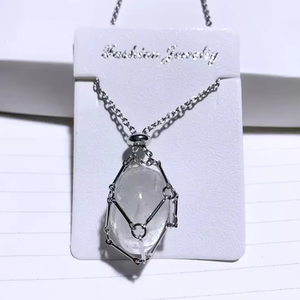 Nouvelle Arrivée Conception Simple Cristal Naturel Pendentif Quartz Pierres Précieuses Pendentif Corde Chaîne - Product Image 6