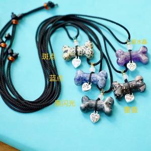 Colgante de hueso de piedra semipreciosa natural para mascotas - Product Image 2