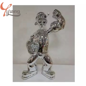 Tùy Chỉnh Thiết Kế Popeye Bức Tượng Nhựa Điêu Khắc Phim Hoạt Hình Nhân Vật Mạ Điện Nhựa Sợi Thủy Tinh Thủ Công Mỹ Nghệ Độc Đáo Popeye Bức Tượng - Product Image 3