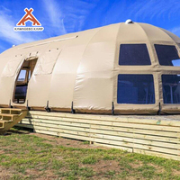 Dôme de glamping de luxe en PVC de forme ovale personnalisé Kawagebo Kamp (KK) 5 x 8 m, serre, dôme géodésique de luxe, tente hôtel Igloo