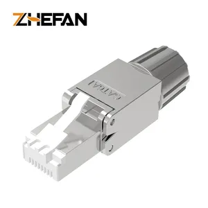 סוג כלי cat6a rj45 מחבר rj45 cat6a מחבר שדה תקע מודולרי עבור cat6a 23awg כבל התקנה