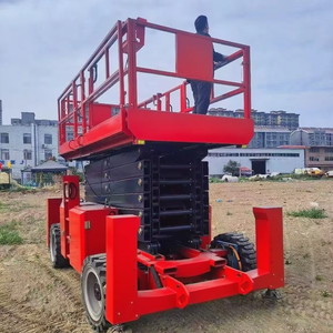 Platform Kerja Scissor Lift Cherry Picker Bertenaga Baterai untuk Konstruksi Luar Ruangan Tinggi 14m - Product Image 3