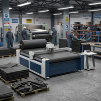Máquina Automática de Corte de Caucho CNC para la Producción de Juntas y Sellos de Láminas de Caucho de Neopreno y Cloropreno