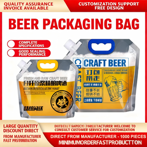 Pochette stand-up PE qualité alimentaire, logo personnalisé. Recyclable pour bière, boissons et stockage liquide. - Product Image 6