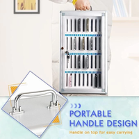 Boîte de rangement pour téléphones portables à 36 emplacements, en alliage d'aluminium avec serrure, armoire de rangement pour téléphones portables, boîte de rangement sécurisée pour téléphones portables