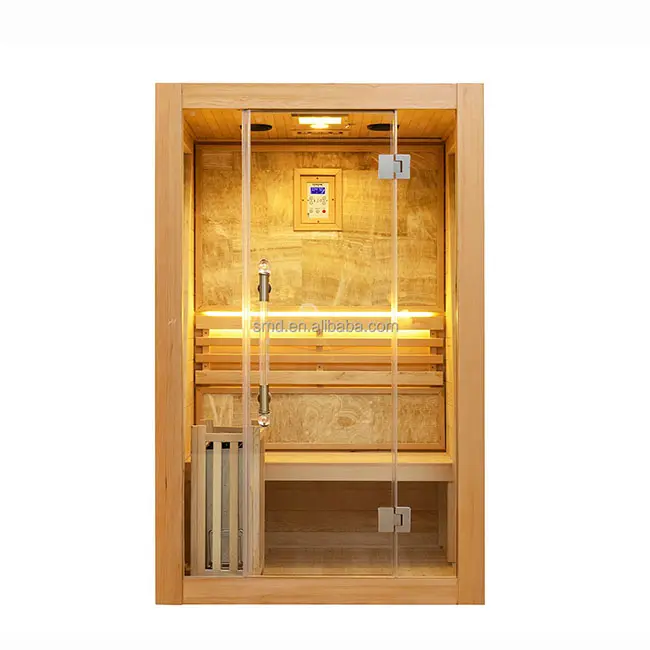 Hersteller Luxus große Holz Indoor Dry Infrarot Haus Haus Sauna Nassdampf