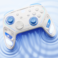 Manette de jeu sans fil pour Nintendo Switch/PC/Android/iOS, joystick RGB avec fonction macro programmable