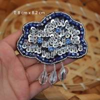 Étincelle céleste applique perle cristal patch broderie t-shirts personnalisé nuage étoilé fer sur coudre sur broderie patchs perlés