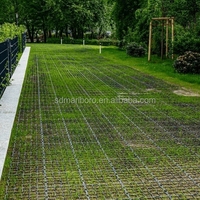 Grille alvéolée industrielle perméable pour usage en parc, taille 500*500, stabilisateur de route en béton pour remplissage de gravier, grille en PP