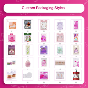 Cotton Dual-Sided PU <b>Sponge</b> Christmas Printed Pattern <b>Makeup</b> Beauty Powder Puff Custom Gift Box Logo for Corporate Gifts - Product Image 3