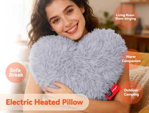 電気加熱枕 ハート型 温かい 柔らかく快適 - Product Image 1