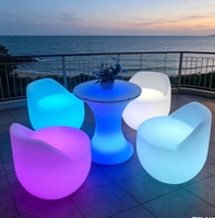 Meubles LED RGB à intensité variable et rechargeables, étanches pour bar, boîte de nuit, événement, fête, mariage, terrasse extérieure
