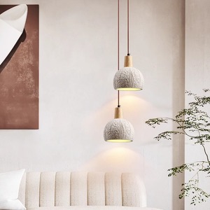 Creative Cream Wabi-Sabi Style Unique Pendant Light Concrete Restaurant Bar Counter for Hallway Entryway Bedroom Bedside - Product Image 5
