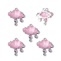 Pendentif créatif en alliage de zinc électroplaqué incrusté de nuages et d'éclairs, breloque décorative DIY pour boucles d'oreilles, colliers, bracelets et porte-clés W898