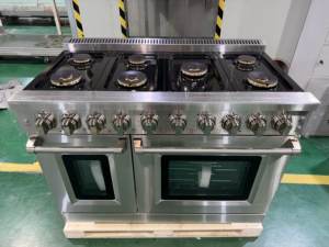 48 pouces. 7,0 Cu. Table de cuisson à gaz 7 brûleurs et four à convection en acier inoxydable, intérieur de four soudé sans soudure, usage domestique - Product Image 2