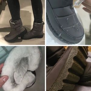 Mantieni calde le scarpe imbottite in cotone antiscivolo <span class=keywords><strong>stivaletti</strong></span> invernali in peluche spessi stivali da neve impermeabili per le donne - Product Image 6